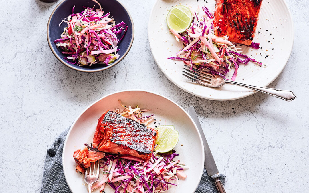 SEARED SALMON WITH ENVY™ APPLE SLAW