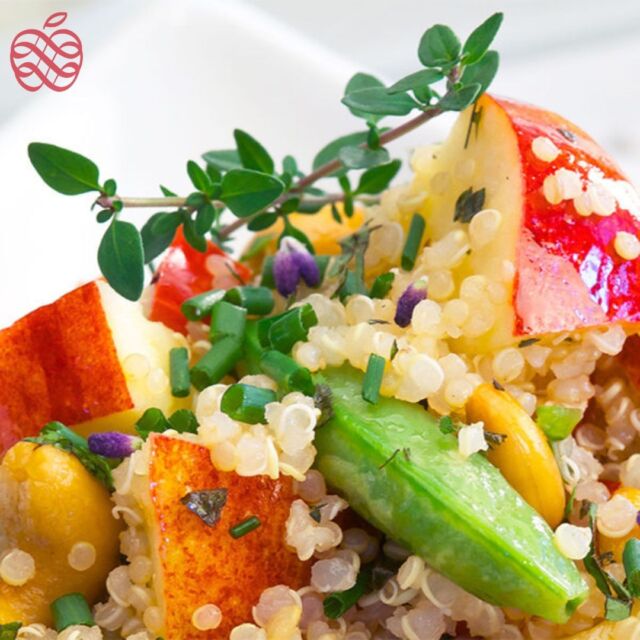 Dive into a burst of freshness with our Envy™ Apple and Quinoa Salad recipe! 🍎 It's like a party in your mouth, with every bite bringing a delightful mix of flavors and textures. Get ready to taste the sunshine! ☀️