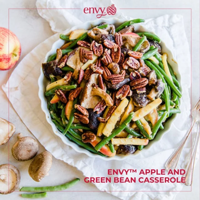 Reinvent your holiday traditions with an elevated take on the classic green bean casserole.

The delicate sweetness of ENVY™ apples adds a refined balance to this savory dish, creating a harmonious blend of flavors. Perfect for gatherings where taste and elegance are always on the menu. Explore the recipe and bring a touch of sophistication to your table. 🍎✨

Recipe > Link in bio!