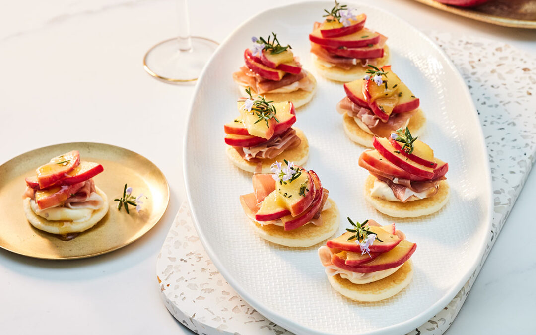 ENVY™ APPLE & PROSCIUTTO BLINI WITH MAPLE & ROSEMARY