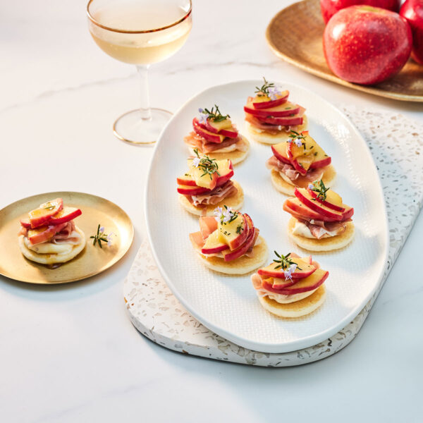 ENVY™ APPLE & PROSCIUTTO BLINI WITH MAPLE & ROSEMARY